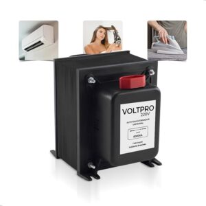 Transformador 5000va Bivolt 110 Para 220 E 220v para 110v Conversor Voltagem Energia Trafo Airfryer Ar Condicionado Panela Elétrica Secador de Cabelo e Outros